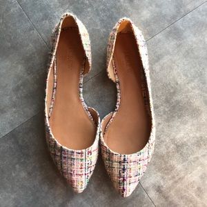 Mixed Tweed Classic D’Orsay Flats